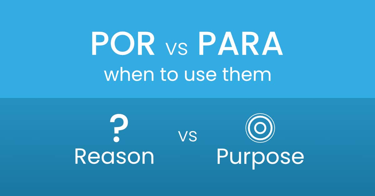 Por vs Para – When to use them in Spanish