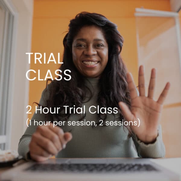 2 Hour Trial Class (1 hour per session, 2 sessions)
