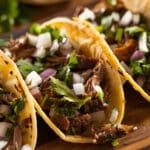 Carne Asada Tacos with Onions and Lime