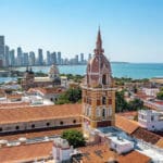 Drone image of Cartagena, Colombia from above. Bocagrande, Centro Historico | Cultural Differences When Working with Colombia Based Employees